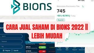 TUTORIAL CARA JUAL SAHAM DI APLIKASI BIONS 2022  MUDAH DAN CEPAT   PEMULA WAJIB TAHU 