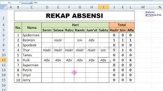 Cara Membuat Rekap Absensi Secara Otomatis di Excel