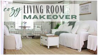 Living Room Makeover  Flexispot Office Chair  Living Room Furniture  Farmhouse Style Living Room