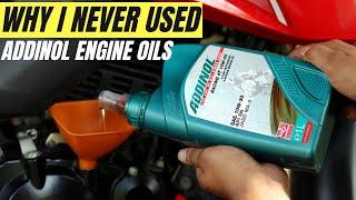 WHY I NEVER USED ADDINOL ENGINE OIL? ADDINOL ENGINE OIL REVIEW RACING 4T BEST 10W-30 ENGINE OIL TVS