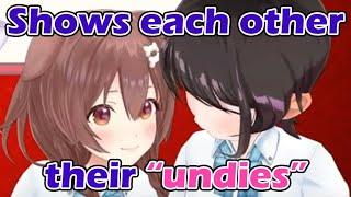 Subaru and Korone shows each other their undies while Okayu Mio be savages hololiveENG Sub