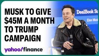 Elon Musk pledges to contribute $45M a month to Trump campaign Report