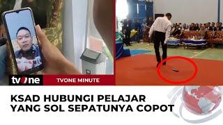 Sol Sepatu Pelajar Copot saat Wisuda KSAD Tawari Jadi Bintara  tvOne Minute