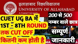 AU CUET UG BABSCBCOMBALLB Official cut off 2024  allahabad university cuet ug cut off 2024