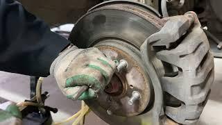 Quick and easy way to remove stuck brake rotor retainer screws