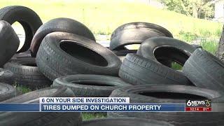 Omaha congregation says dozens of old tires were illegally dumped at their church