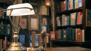 Cozy Bookshop Ambience  Cinematic ASMR book store sounds page turning paper wrapping soft rain