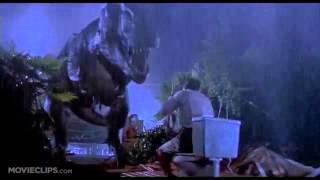 Jurassic Park Tyrannosaurus Rex eats man on toilet