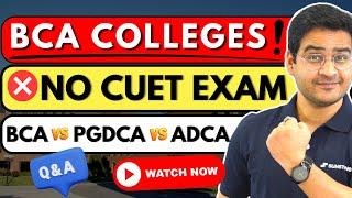 No CUET BCA Admissions 2024PGDCA vs DCA vs BCA Course Details? #bca #cuet #pgdca #bcacourse #viral