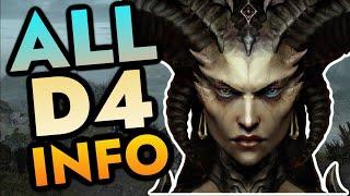 ALL DIABLO 4 INFO  FEATURES GAMEPLAY SYSTEMS PVP PVE END GAME CLASSES RELEASE DATE DUNGEONS