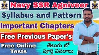 Navy SSR Agniveer Syllabus and Pattern In Telugu  Navy SSR Previous Papers In Telugu  Navy UFJ