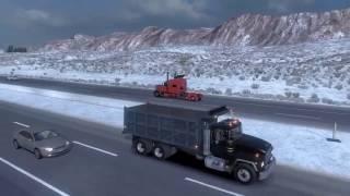  American Truck Simulator Winter Truck Traffic AI & Improved Physics Mods  Pete 389 Custom 