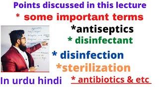 sterilization and disinfection antisepticsdisinfectantantibioticsantiviral antifungal urdu hindi