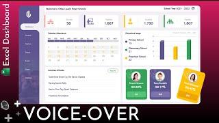 Excel Dashboard for Schools with changing students images dynamically  Full Tutorial + Voiceover