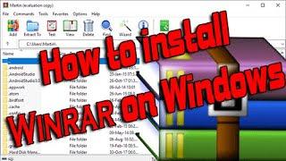 How to install Winrar for windows 1011