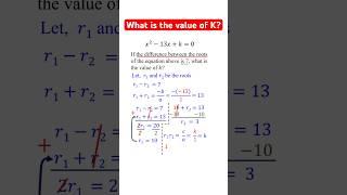 Quadratic Equation with Sum and Product of Roots #algebra