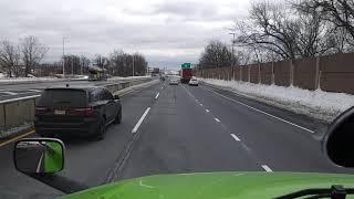 Driving a semi through a wintery Jersey City NJ