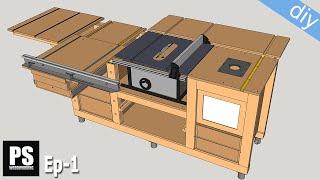 DIY Mobile Workbench with Table Saw & Router Table  Ep 1