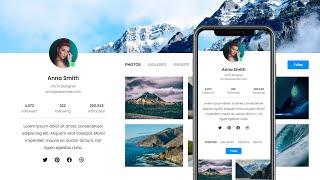 Fully Responsive Profile Page With HTML & CSS  Social Media Profile Page Design