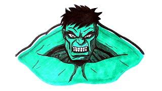 How to draw the Hulk  Drawing Hulk  Drawing lessons