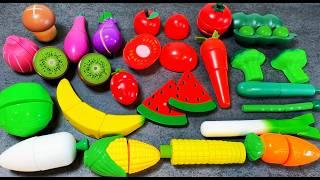 ASMR  Satisfying Video Cutting Fruits and Vegetables Plastic and Wooden Toys  No Talking Video