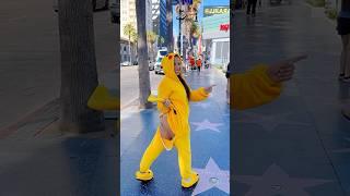 PIKACHU in HOLLYWOOD..People didnt expect to see me here  LA ELVÍRA #kawaiii #shorts