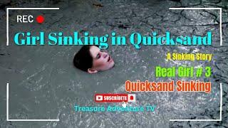 Girl Sinking in Quicksand  Quicksand Sinking #survival #adventure #quicksand