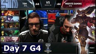 TSM vs Misfits  Day 7 Main Group Stage S7 LoL Worlds 2017  TSM vs MSF G2