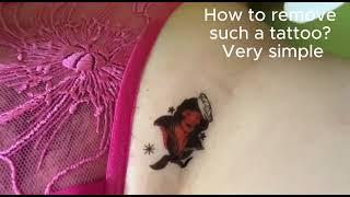 How to apply a temporary tattoo? How to remove a tattoo? Its very simple look