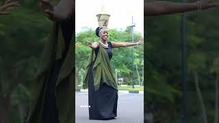 Rwandan girl dancing traditional style Gakondo  #shorts