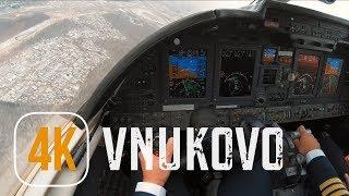 4K MANUAL Descend Approach and Landing in VNUKOVO Moscow Russia