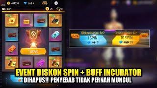 PENYEBAB BUFF 100% INCUBATOR FF TIDAK MUNCUL & DISKON 50% 10 SPIN EVENT LUCKY ROYAL