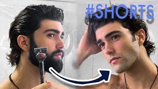 FROM FULL BEARD TO CLEAN SHAVEN IN 1 MINUTE  #shorts