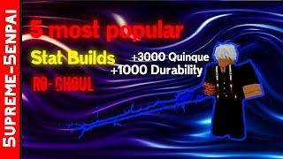 5 MOST POPULAR STAT BUILDS RO GHOUL  How To ORGANISE YOUR STATS EFFECTIVELY