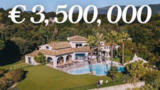 Touring a €3500000 luxury neo-provencal property on the French Riviera 20km from Cannes