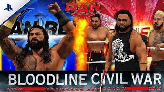 WWE 2K24 - Roman Reigns vs. The Bloodline 2.0  Handicap Elimination Full Match  PS5T™ 4K60