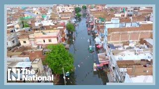 Drone footage shows extent of flooding in Pakistan