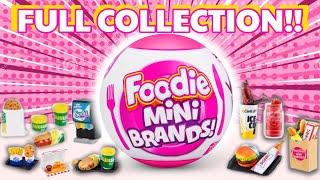 UNBOXING THE FULL COLLECTION OF FOODIE MINI BRANDS  FOODIE MINI BRANDS COMPILATION 