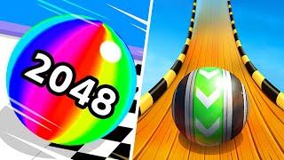 Bieg z piłką 2048  Sky Rolling Ball 3D - Rozgrywka na wszystkich poziomach Androida iOS - NOWA MEGA AKTUALIZACJA APK