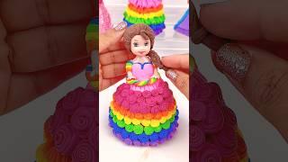 DIY How to Make Polymer Clay Miniature Rainbow Doll Dress  DIY Easy Polymer Clay Tutorial  ASMR