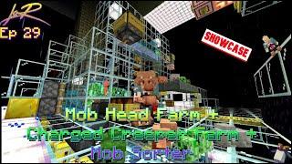 LoR Ep 29 Mob Head Farm + Charged Creeper Farm + Mob Sorter - Showcase Bedrock Edition 1.21