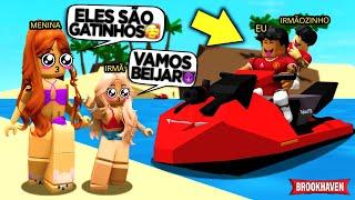 PASSEI de JETSKI com MEU IRMÃOZINHO e As MENINAS de BIQUINI FICARAM APAIXONADAS... BROOKHAVEN Roblox