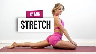 15 MIN FULL BODY STRETCH - For Rest Day Improve Mobility & Flexibility Follow Along Style