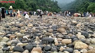 Beautiful Scenery Of Jaflong - Stack Of A Huge Amount Of Stone In Jaflong  Sylhet  Bangladesh.