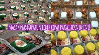 Masak nasi apapun lebih cepat pakai teknik ini Orderan 200 box dengan 3 menu berbeda