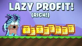 LAZY PROFIT in Growtopia 2022 How to GET RICH FAST in Growtopia INSANE PROFIT