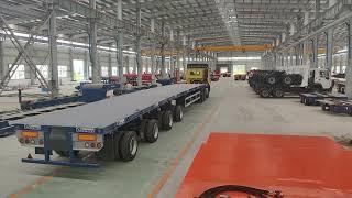 Extendable flatbed trailer