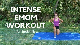 Intense 30 Min HIIT EMOM Workout - Full Body No Equipment At Home