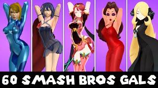 What if 60 Smash Bros. Gals did the Zero Two Dance?