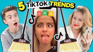 Teens & Parents Try 5 Viral TikTok Challenges Of The Month February 2020